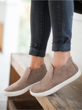 DV by Dolce Vita Taupe Suede Slip-On Sneakers